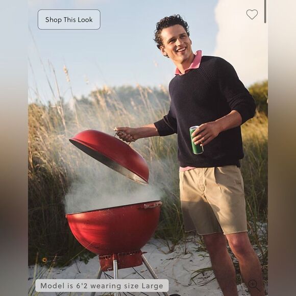 NWT J CREW Heritage cotton ribbed sweater in Darkest Indigo Navy - Picture 5 of 7